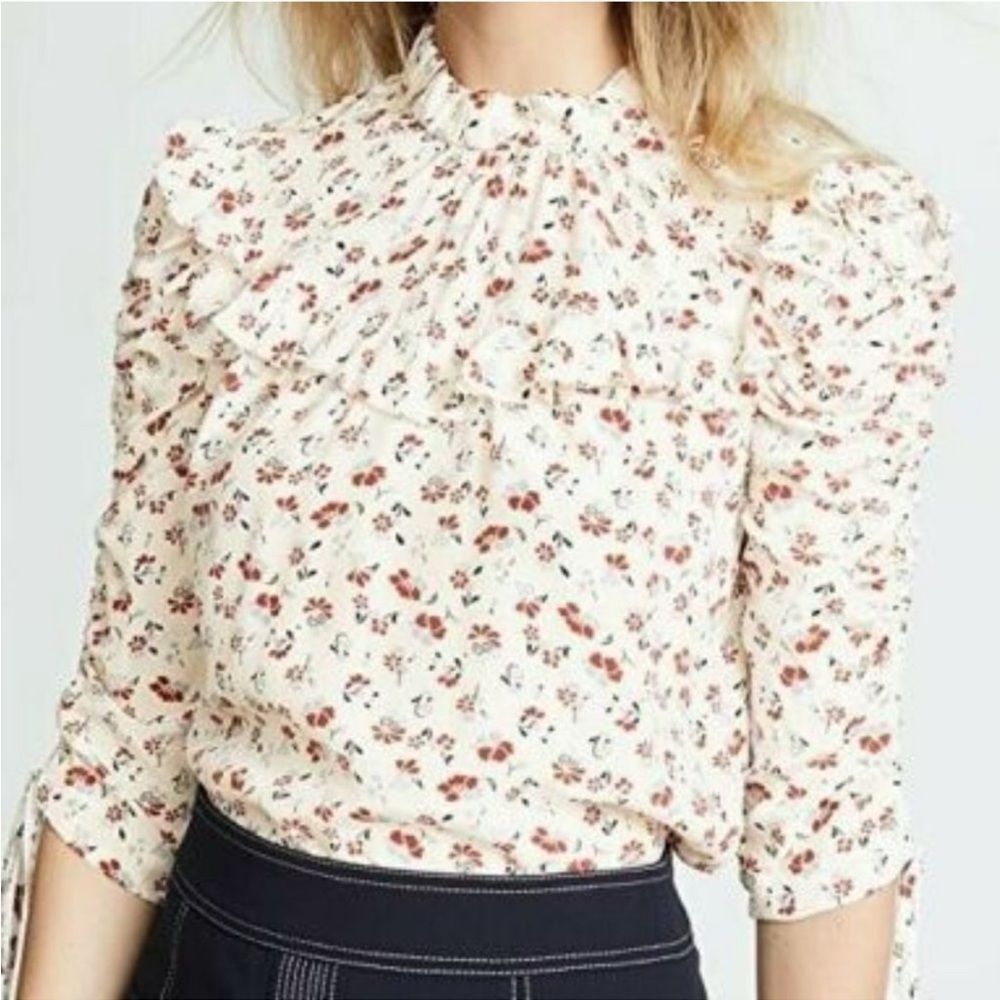 Veronica Beard Howell 100% Silk Blouse Size 6